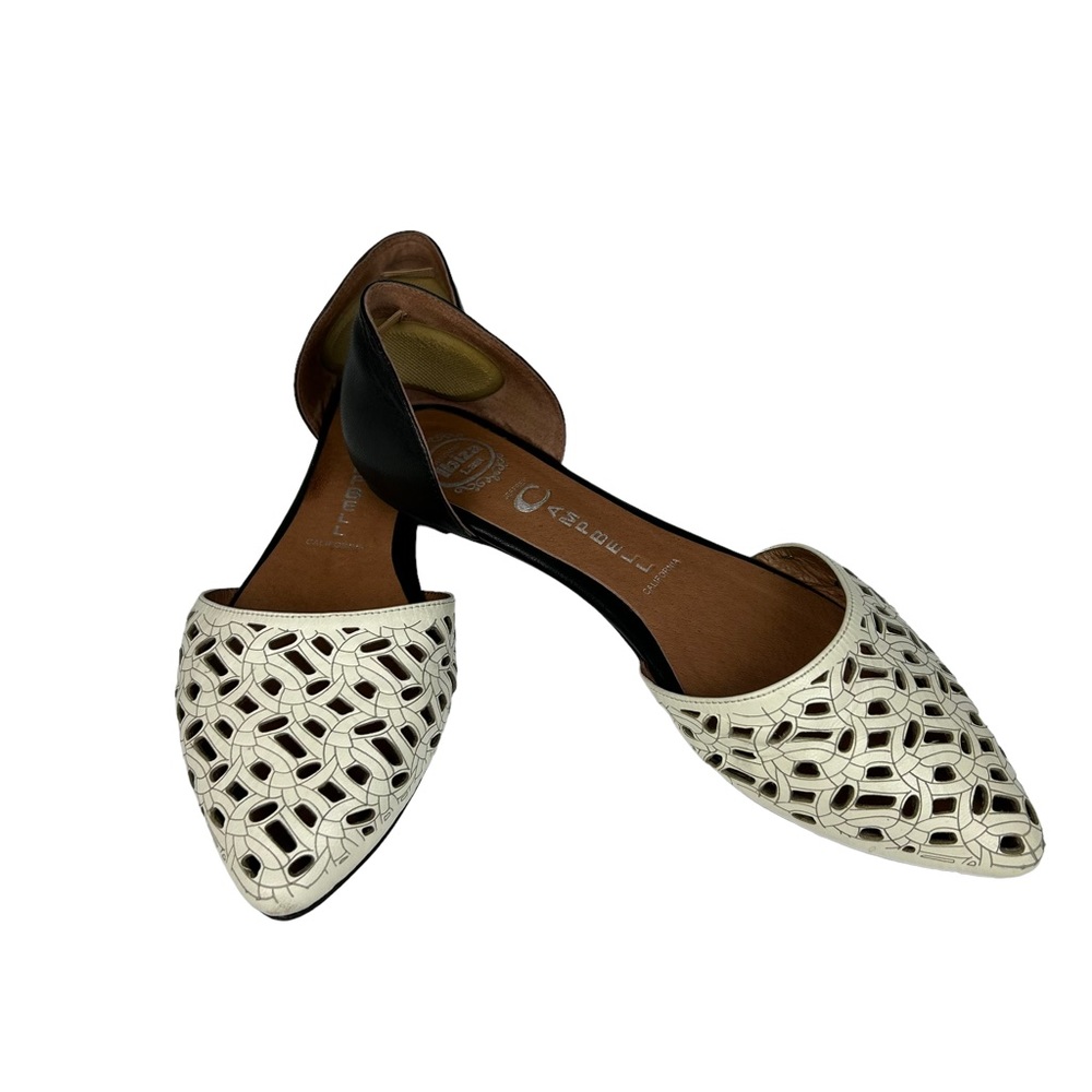 Jeffery Campbell Black In Love Laser Cut D’orsay Flat 8.5